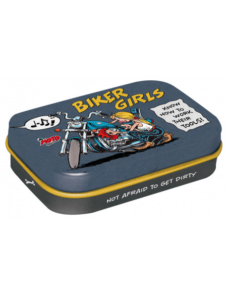 ŠKATLICA S PEPERMINT BOMBONI "BIKER GIRLS"