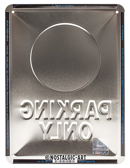 TABLA "BMW PARKING ONLY"